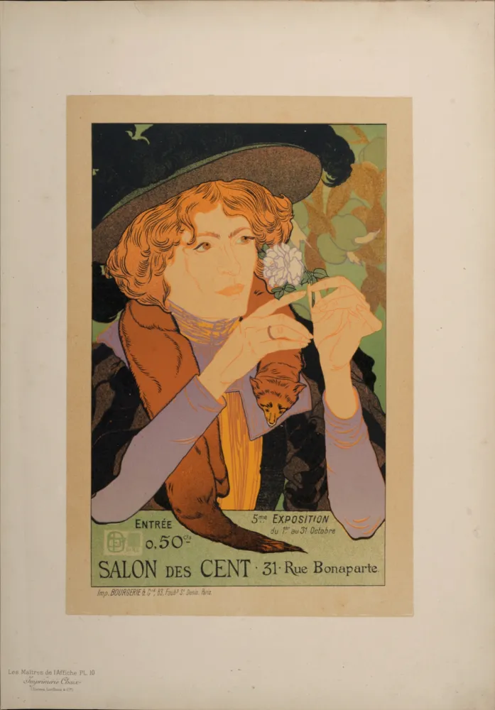 Lithograph De Feure - Les Maîtres de l'Affiche : Salon des Cent, 1896