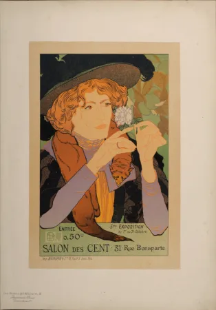 Lithograph De Feure - Les Maîtres de l'Affiche : Salon des Cent, 1896
