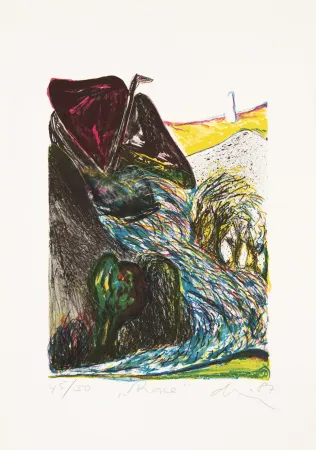 Lithograph De Jong - Phare