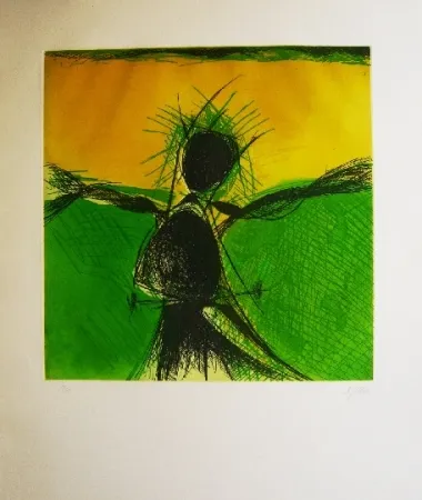 Etching And Aquatint De Juan - Espantapajaros verde