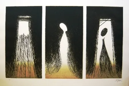 Etching And Aquatint De Juan - Triptico