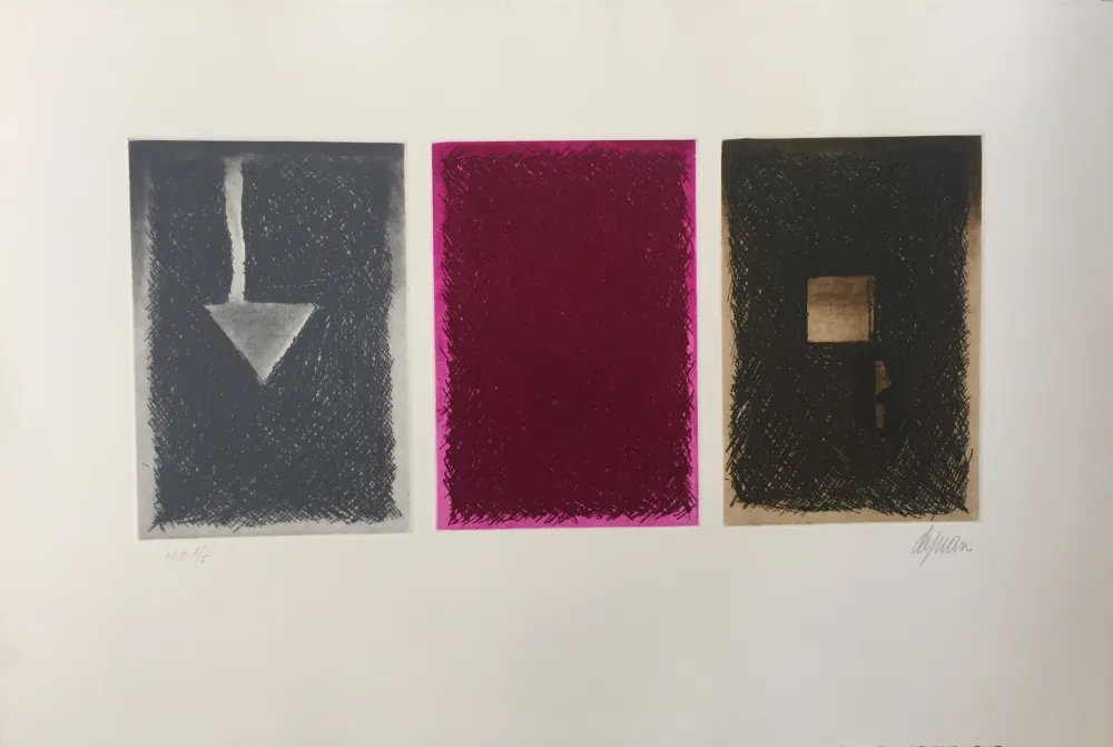 Etching And Aquatint De Juan - Triptico en color I