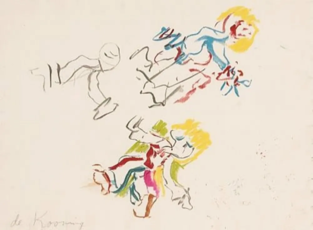 Lithograph De Kooning - Composition for Lisa