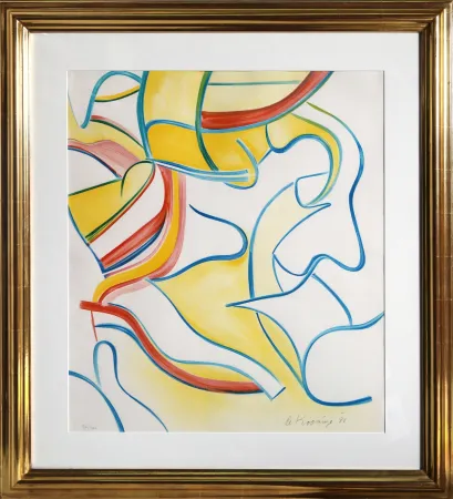 Lithograph De Kooning - Untitled from Quatre Lithographies