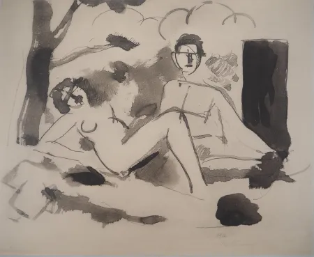 Lithograph De La Fresnaye - Hommage à Manet, Déjeuner sur l'herbe