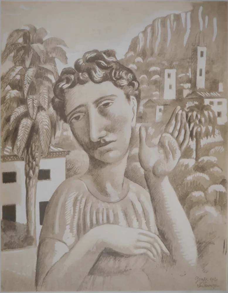 Lithograph De La Fresnaye - Le rêveur de Grasse