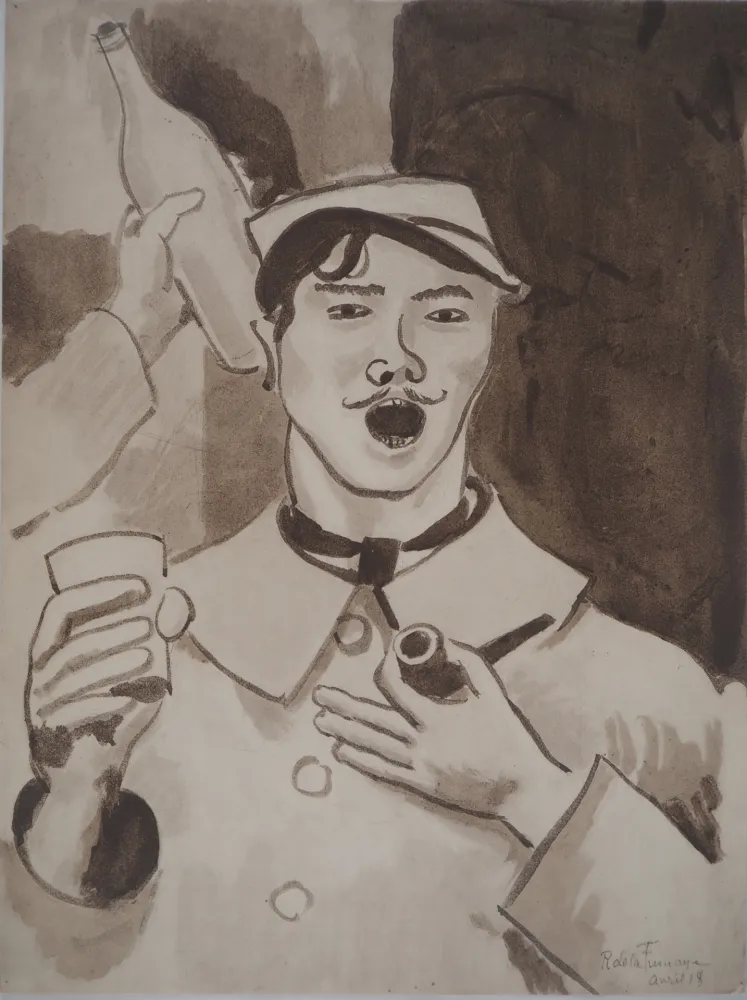 Lithograph De La Fresnaye - Soldat en permission