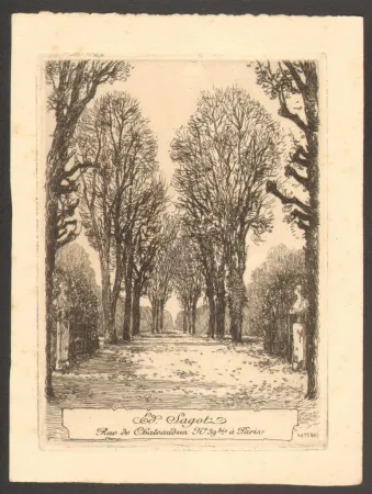 Etching De Latenay - Adresse de Sagot