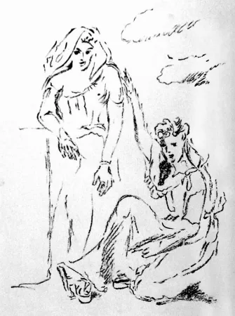 Lithograph De Pisis - Carmi di Catullo XI