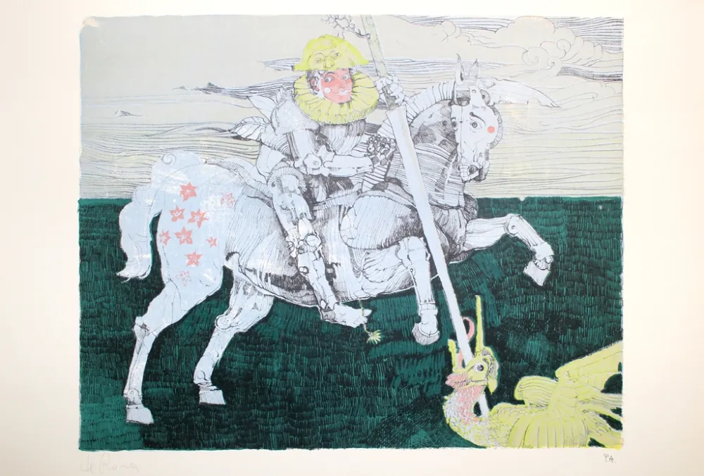 Lithograph De Rosa - Combattente