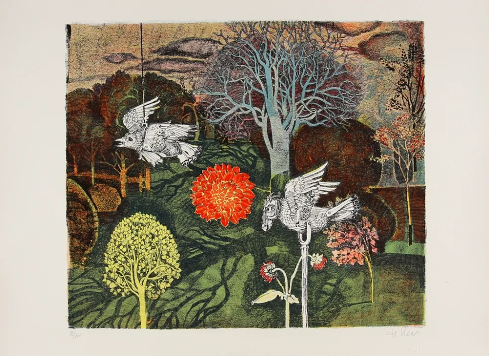 Lithograph De Rosa - Fantastic Creatures