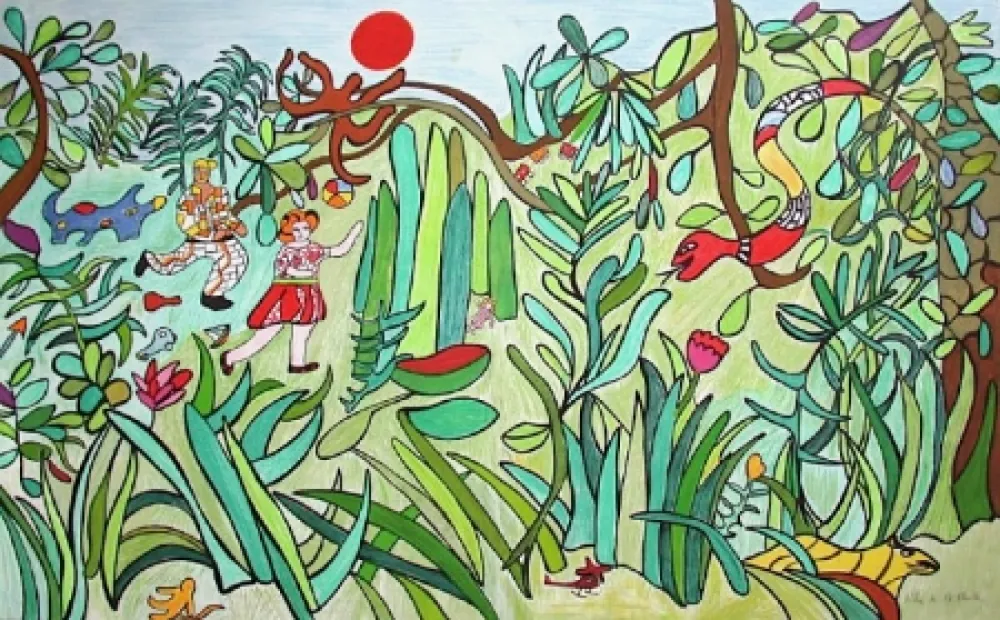 Lithograph De Saint Phalle - Jungle 2