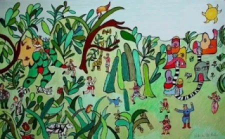 Lithograph De Saint Phalle - Jungle