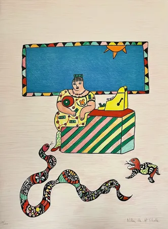 Lithograph De Saint Phalle - La Caissière