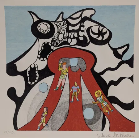 Lithograph De Saint Phalle - Le Golem - Jerusalem 