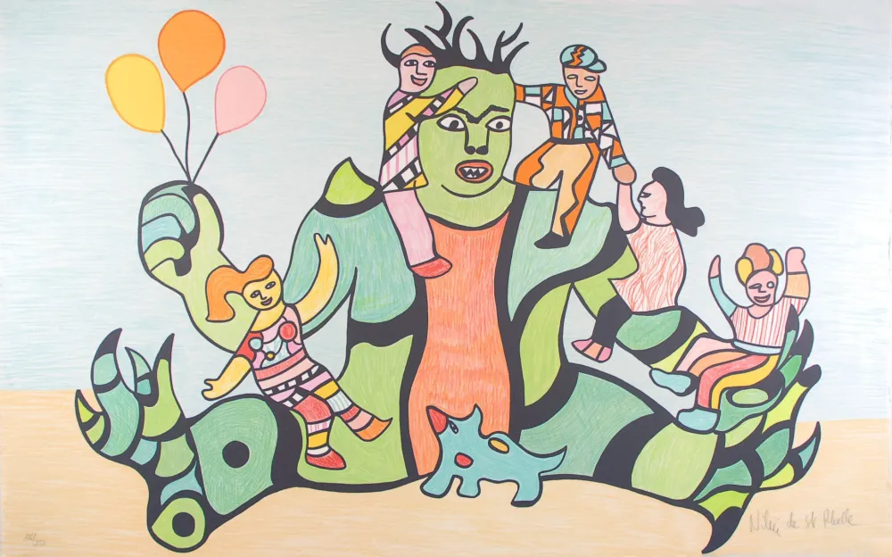 Lithograph De Saint Phalle - Le Monstre