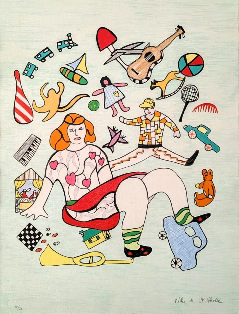 Lithograph De Saint Phalle - Les Jouets 