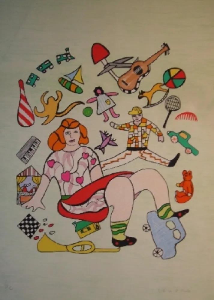 Lithograph De Saint Phalle - Les jouets