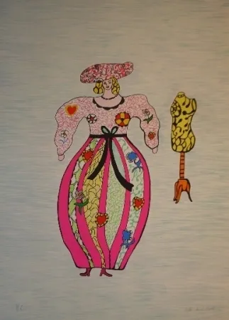 Lithograph De Saint Phalle - Mannequin