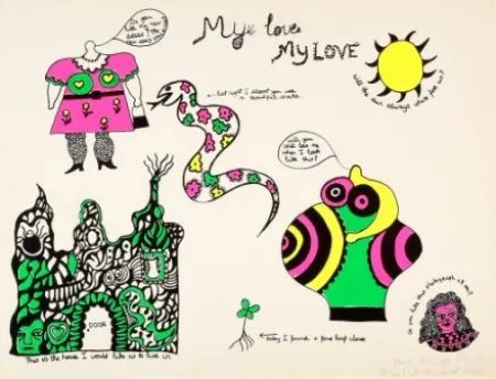 Screenprint De Saint Phalle - My love,my love