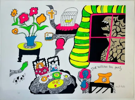 Screenprint De Saint Phalle - Nana Power : Tea time (planche XIV) 