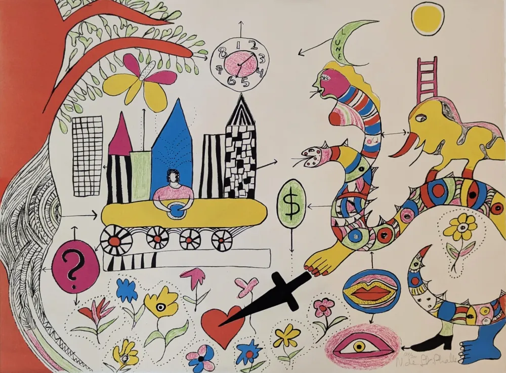 Lithograph De Saint Phalle - Rêve d'une jeune fille 