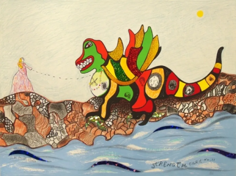 Lithograph De Saint Phalle - Strength Card No.11 