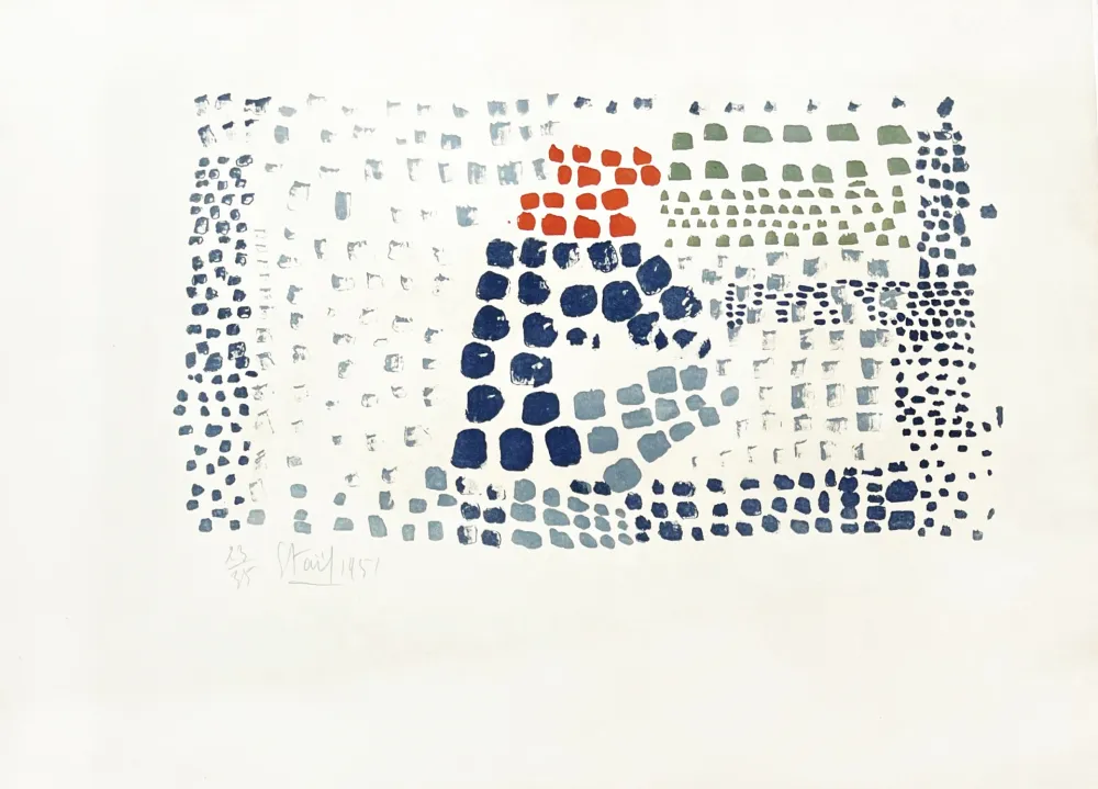 Lithograph De Stael - Composition