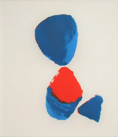 Pochoir De Stael - Composition sans titre pour René Char