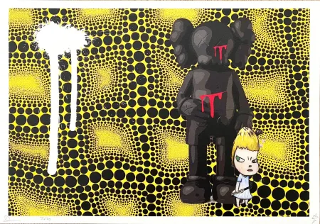 Numeric Print Death Nyc - Kaws & Angry Girl