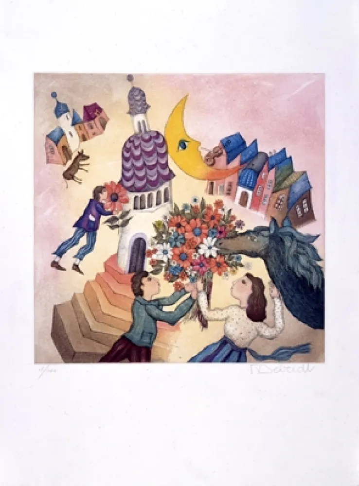 Etching And Aquatint Deberdt - Chamblanc