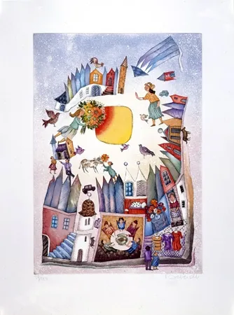 Etching And Aquatint Deberdt - Filonnière