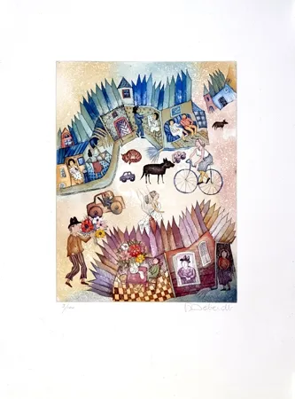 Etching And Aquatint Deberdt - Les Bruyères