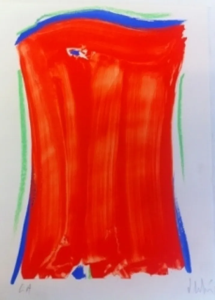 Lithograph Debré - Composition abstrait