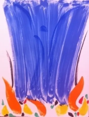 Lithograph Debré - Composition abstrait