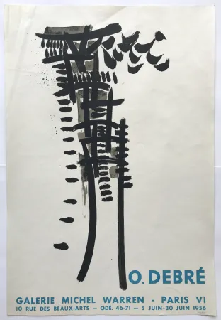 Poster Debré -  Galerie Michel Warren