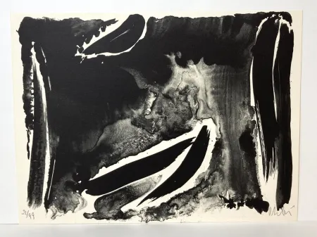 Lithograph Debré - Les ambassadeurs, 1989.