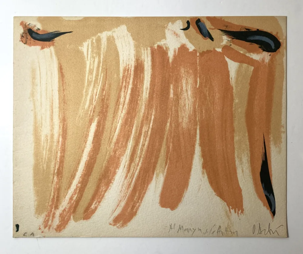 Lithograph Debré - Lithographie, 1984.