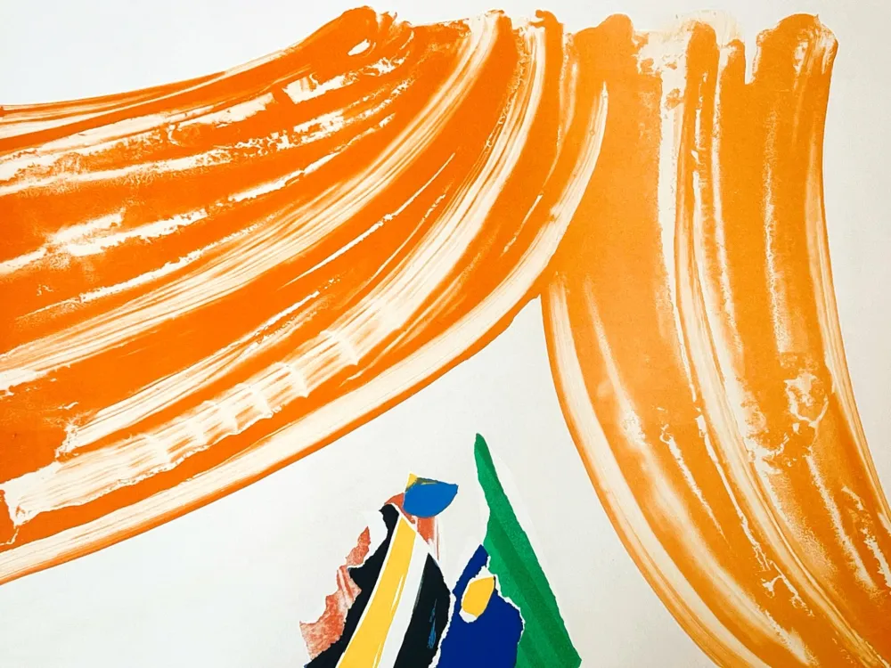 Lithograph Debré - Rideau rouge 