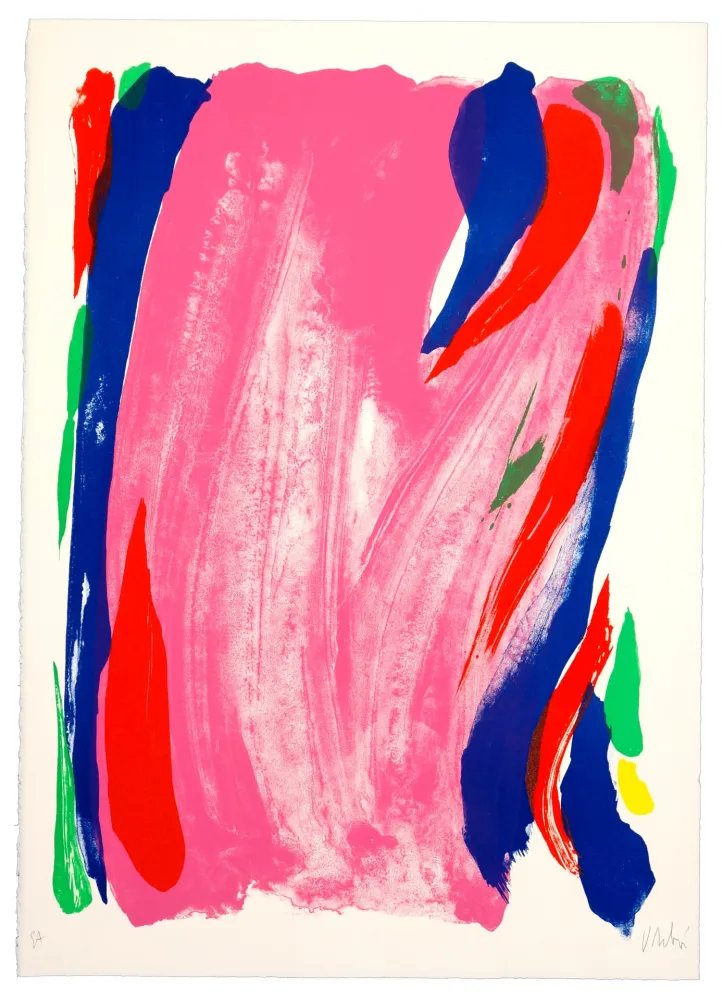 Lithograph Debré - Rose du Salon de Mai