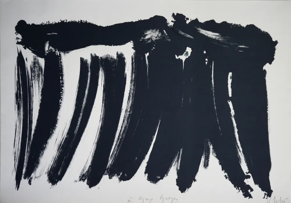 Lithograph Debré - Signe paysage 1986