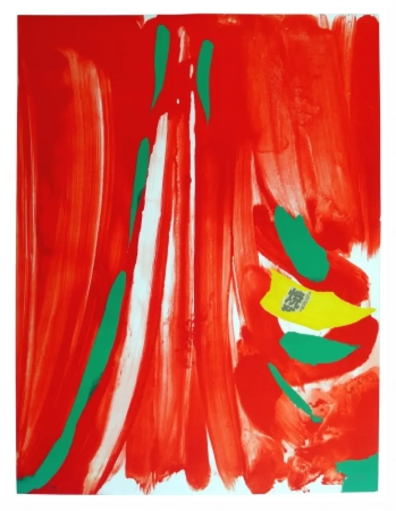 Lithograph Debré - Xian rouge - Deuxième planche