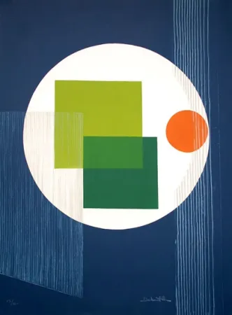 Engraving Debutler - Composition Bleu