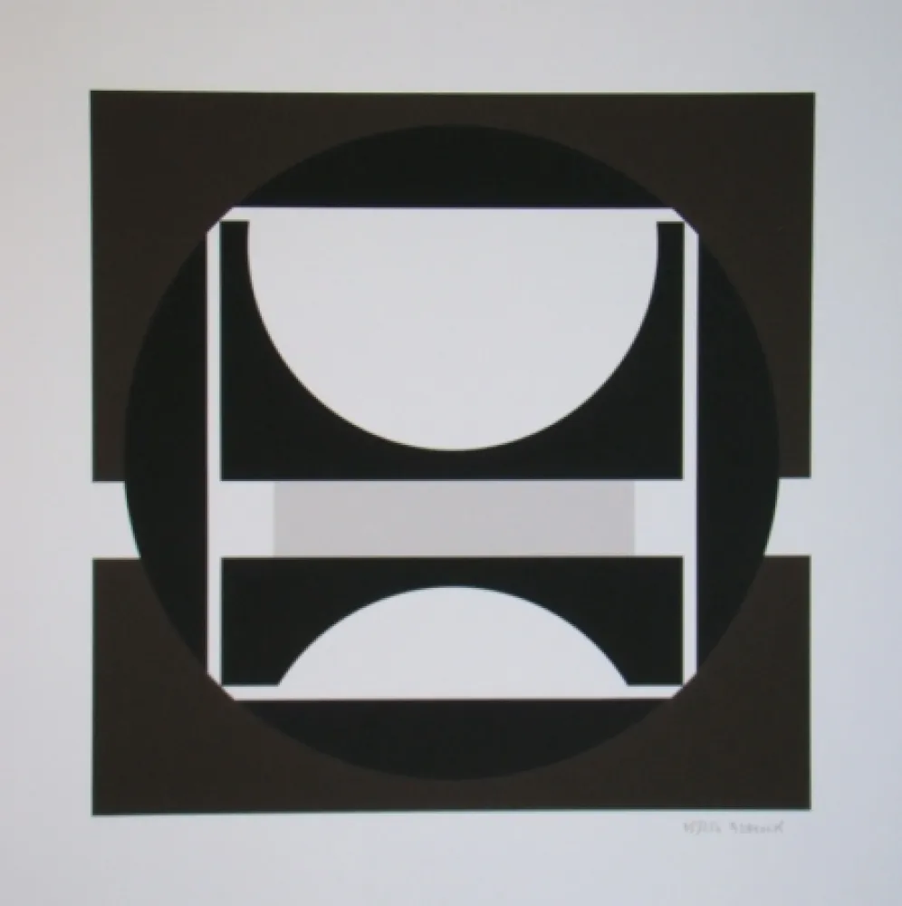 Screenprint Decock - Geometrische Abstractie