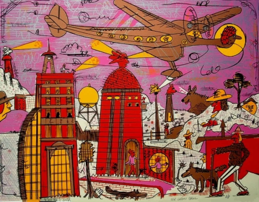 Lithograph Deforest - Story of Flight II