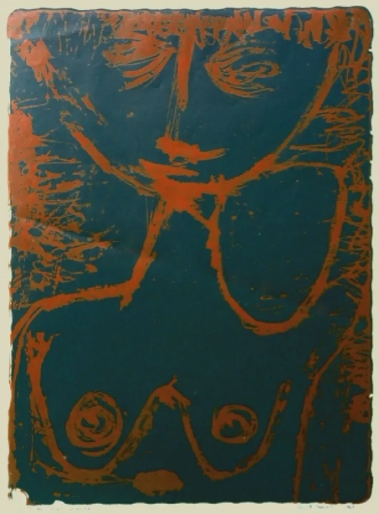 Lithograph Deforest - The Young Spinster