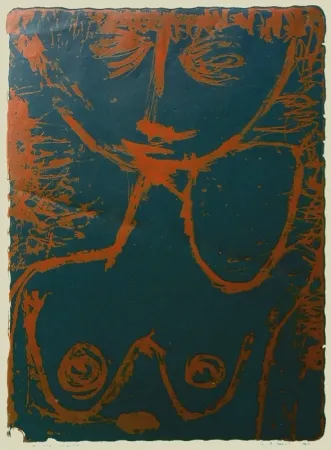 Lithograph Deforest - The Young Spinster