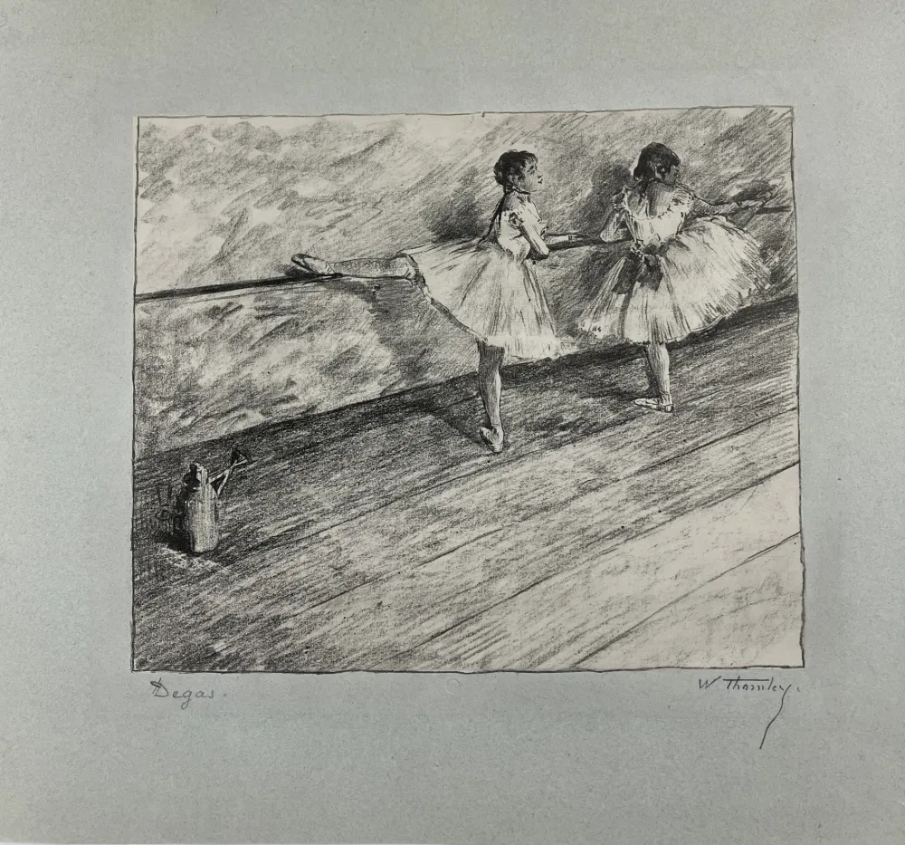 Lithograph Degas - A la barre. 1888-1889. 