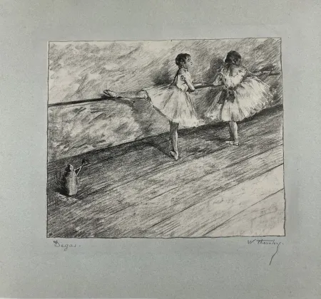 Lithograph Degas - A la barre. 1888-1889. 