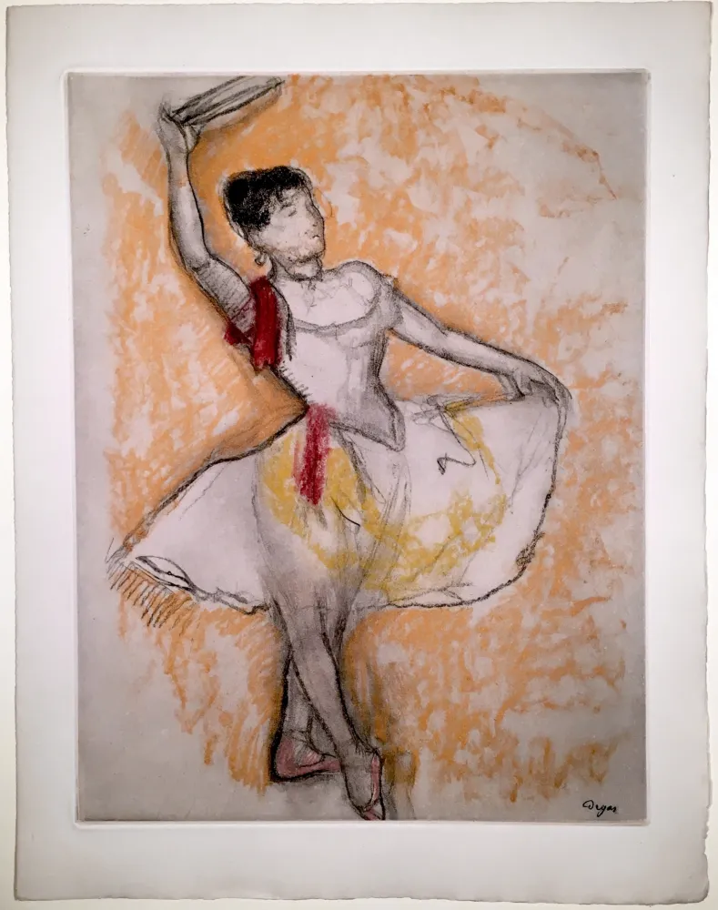 Etching And Aquatint Degas - Danseuse au tambourin (1882)
